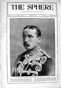 Original Old Antique Print 1900 Portrait Advance Army Lieut-General French 20th