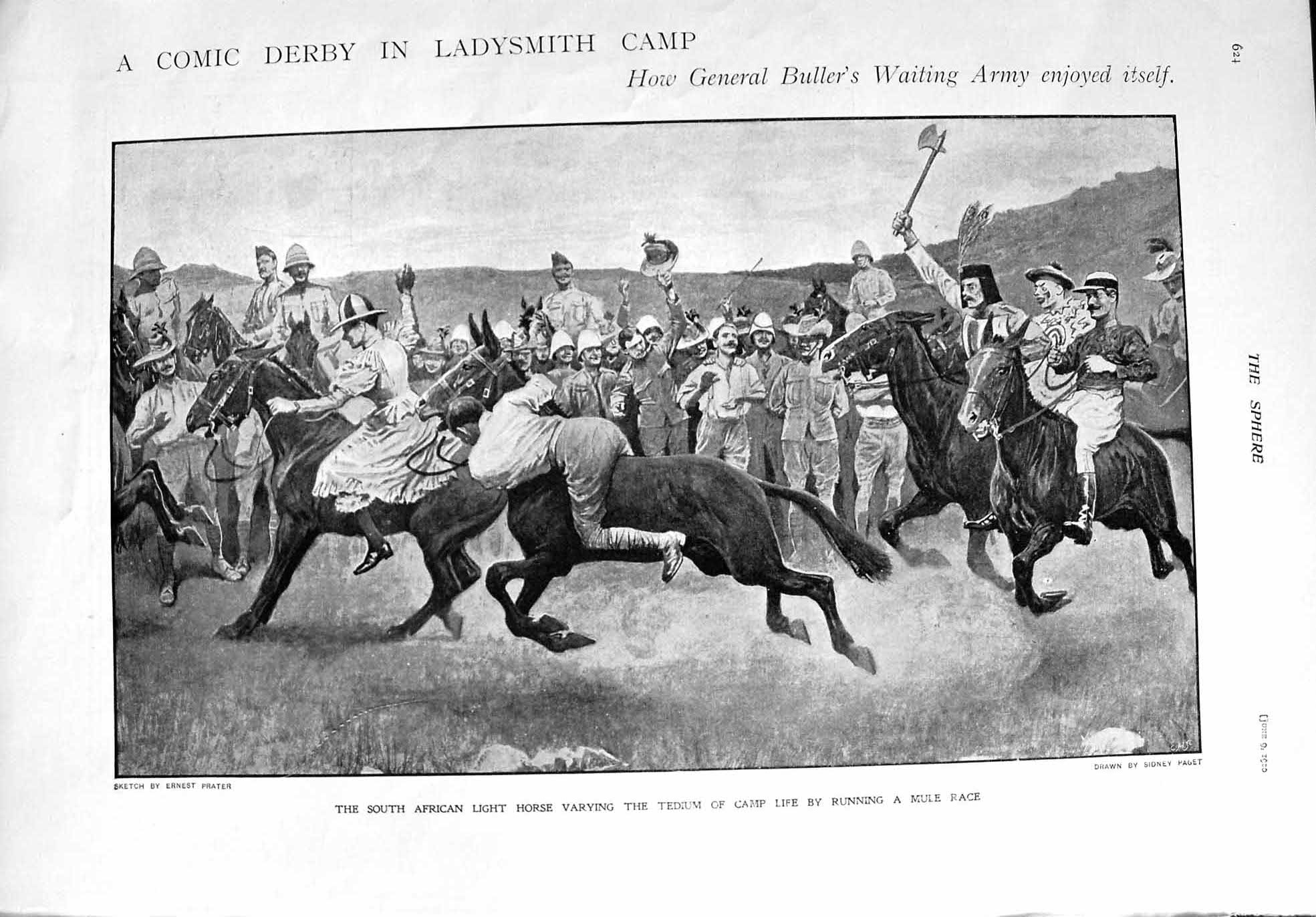 Old Antique Print 1900 General Buller Ladysmith Horses War Cradock Penton 20th