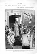 Old Antique Print 1900 Bishop London Creighton Arcadia Hampstead Carnival 20th