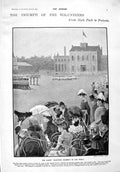 Old Antique Print 1900 Army Artillery Finsbury Marsh Civil Service Russel 20th