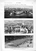 Original Old Antique Print 1900 Hyde Volunteers Africa C.I.V. Alt Bloemfontein