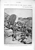 Old Antique Print 1900 General Buller Biggarsberg Orange Free State Flag 20th