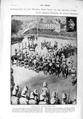 Old Antique Print 1900 Lord Acheson Kelly-Kenny Sophie Chotek Otto Franz 20th