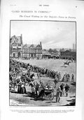 Old Antique Print 1900 Lord Roberts Pretoria War Athletics Johnson Tysoe 20th