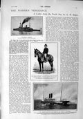 Old Antique Print 1900 Kaiser Ship Vengeance Ketteler Saale Fashion Gown 20th