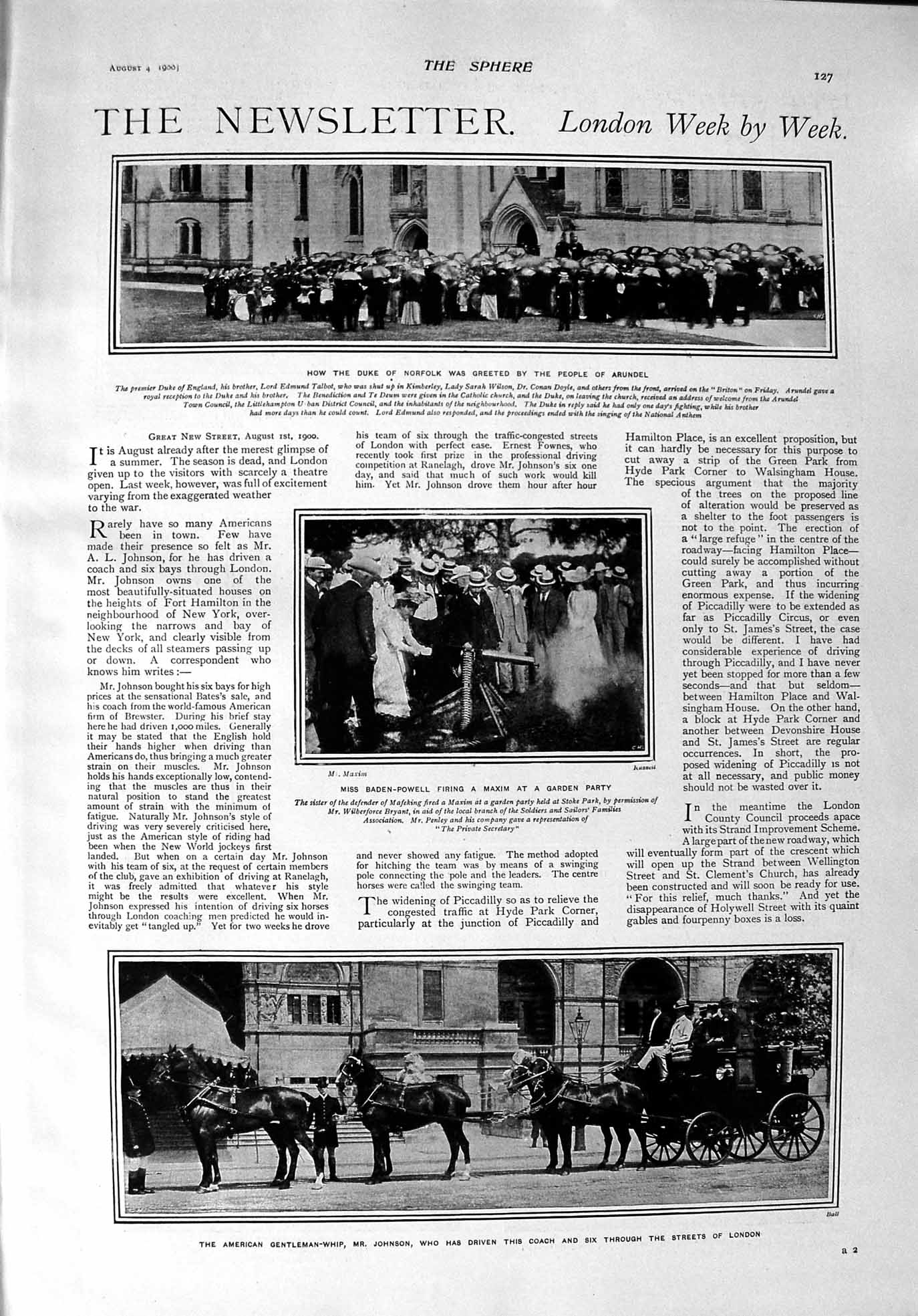 Old Antique Print 1900 Duke Norfolk Baden-Powell Johnson College Surgeons 20th
