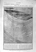 Original Old Antique Print 1900 London Water Supply Map War Africa Johannesburg
