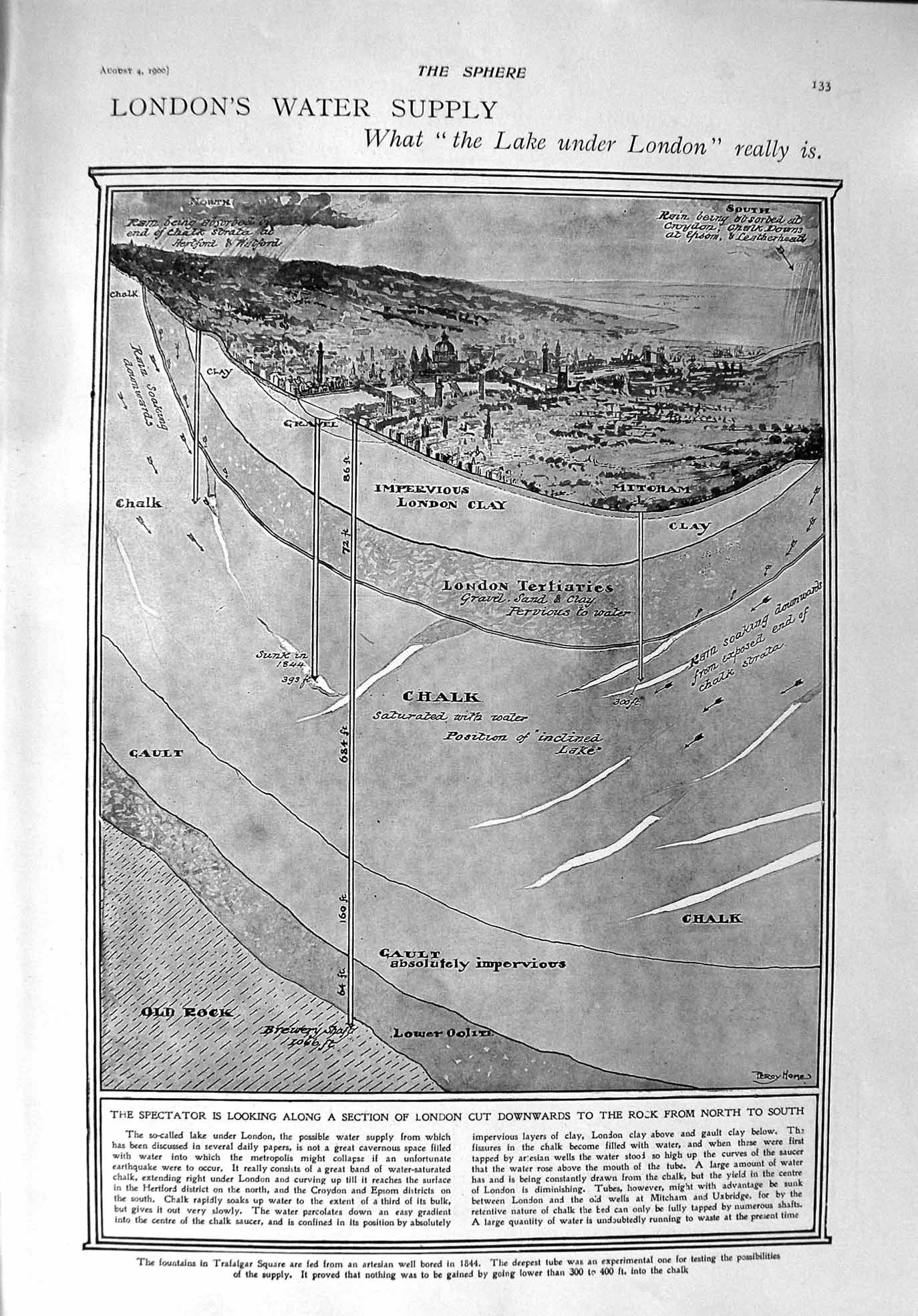 Original Old Antique Print 1900 London Water Supply Map War Africa Johannesburg