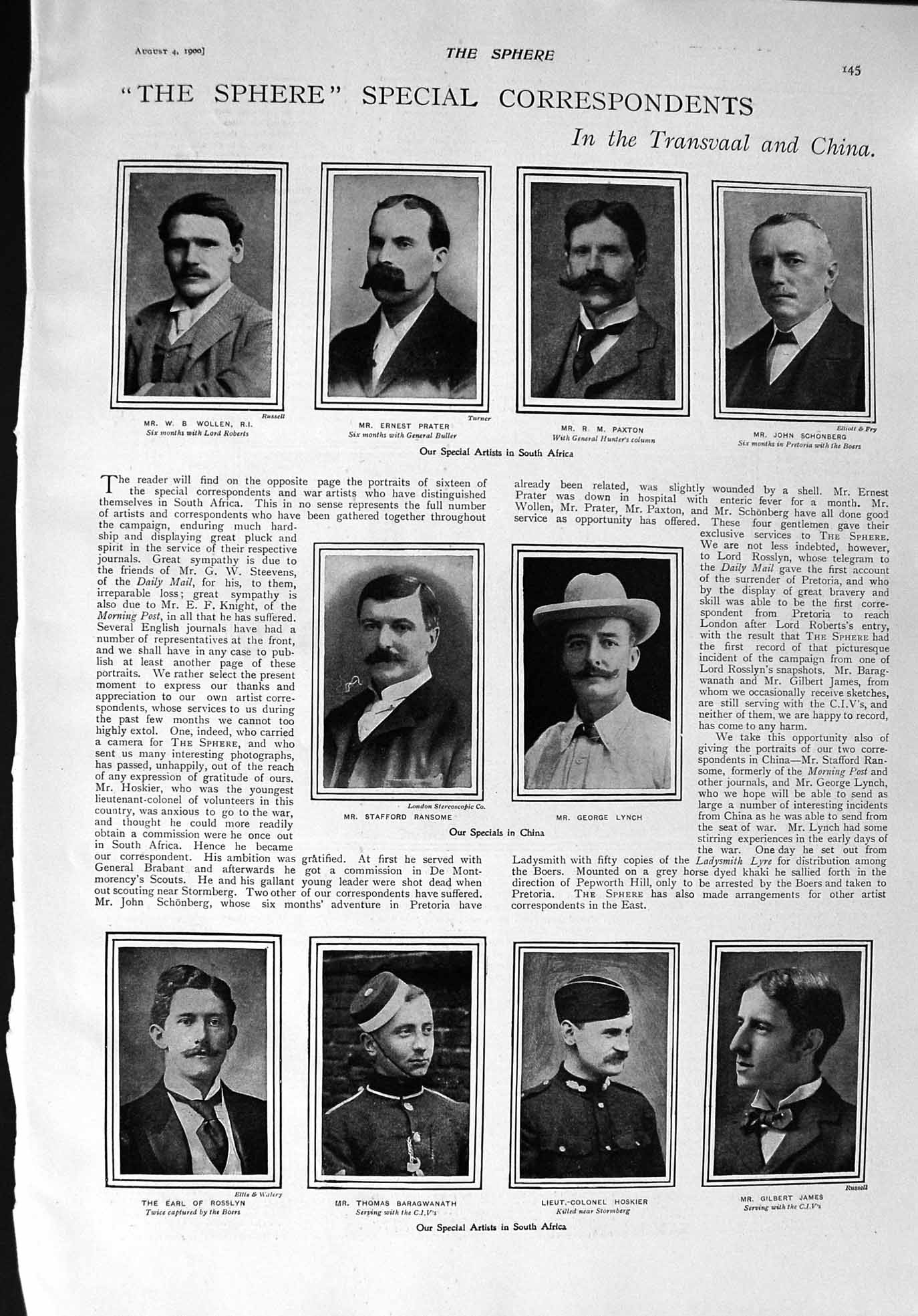 Original Old Antique Print 1900 Wollen Prater Paxton Rosslyn War Juliet Verona