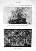Old Antique Print 1900 Paris Exhibirion Illuminations Statue Washington 20th