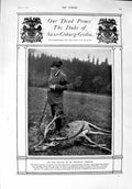 Old Antique Print 1900 Duke Saxe-Coburg-Gotha Hunting Prince Alfred Wales 20th
