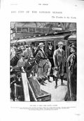Original Old Antique Print 1900 King'S Cross Railway Station Avalanche Klosters