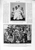 Old Antique Print 1900 Prince Edward Coburg Queen Victoria Ladies Fashion 20th
