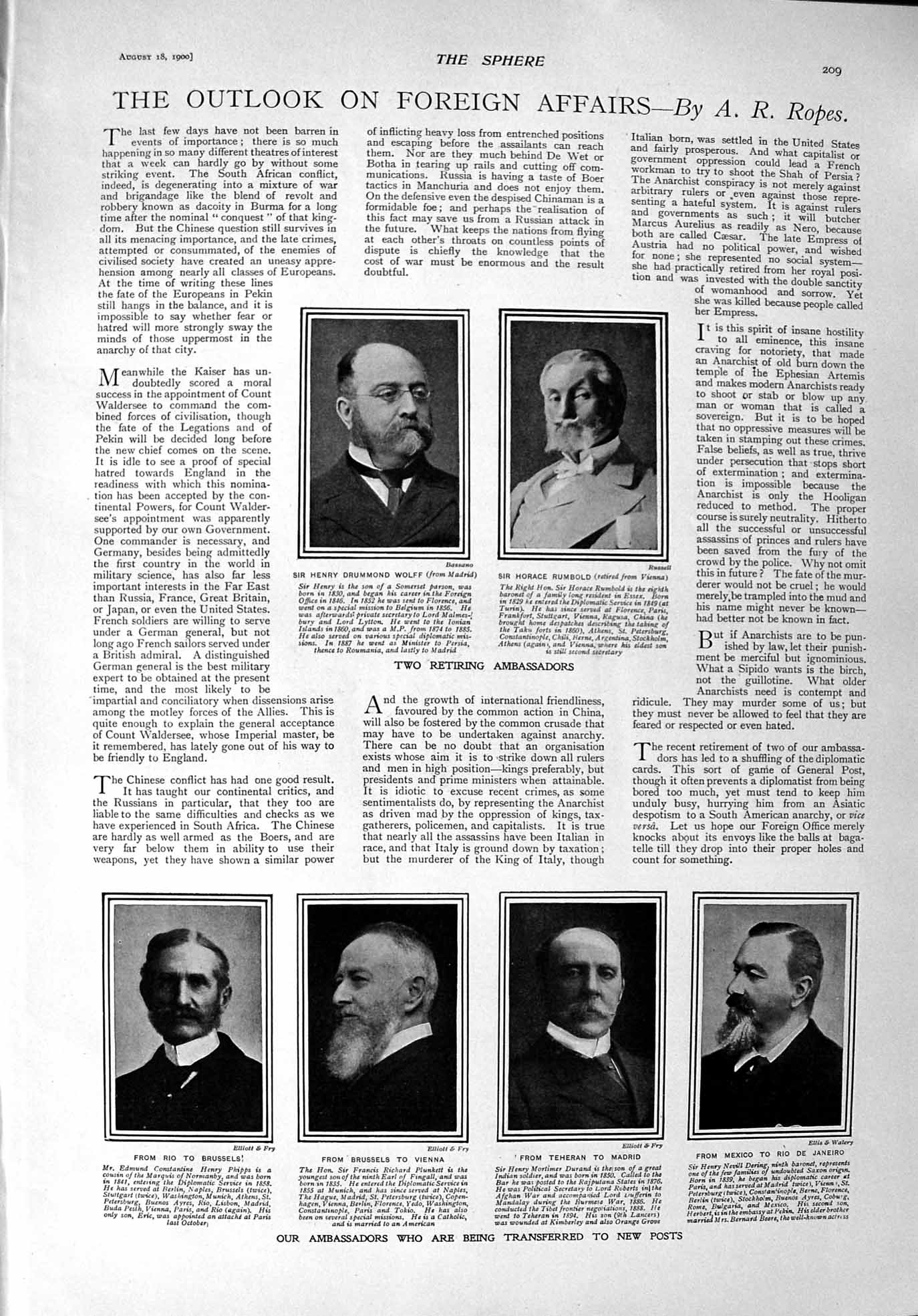 Original Old Antique Print 1900 Wolfe RumbDurand Phipps Wharton Furse Evans