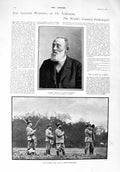 Original Old Antique Print 1900 Professor Virchow Pathologist Kaiser Hampstead
