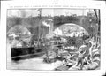 Original Old Antique Print 1900 Paris Exhibition London Bridge Husbands Boat