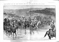 Original Old Antique Print 1900 Lord Roberts Vaal River Pretoria Siers Horses