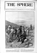 Original Old Antique Print 1900 Siers Pipe Peace Rhenoster River Boers Leger