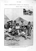 Original Old Antique Print 1900 General Carrington Rhodesia Woodhead War Africa