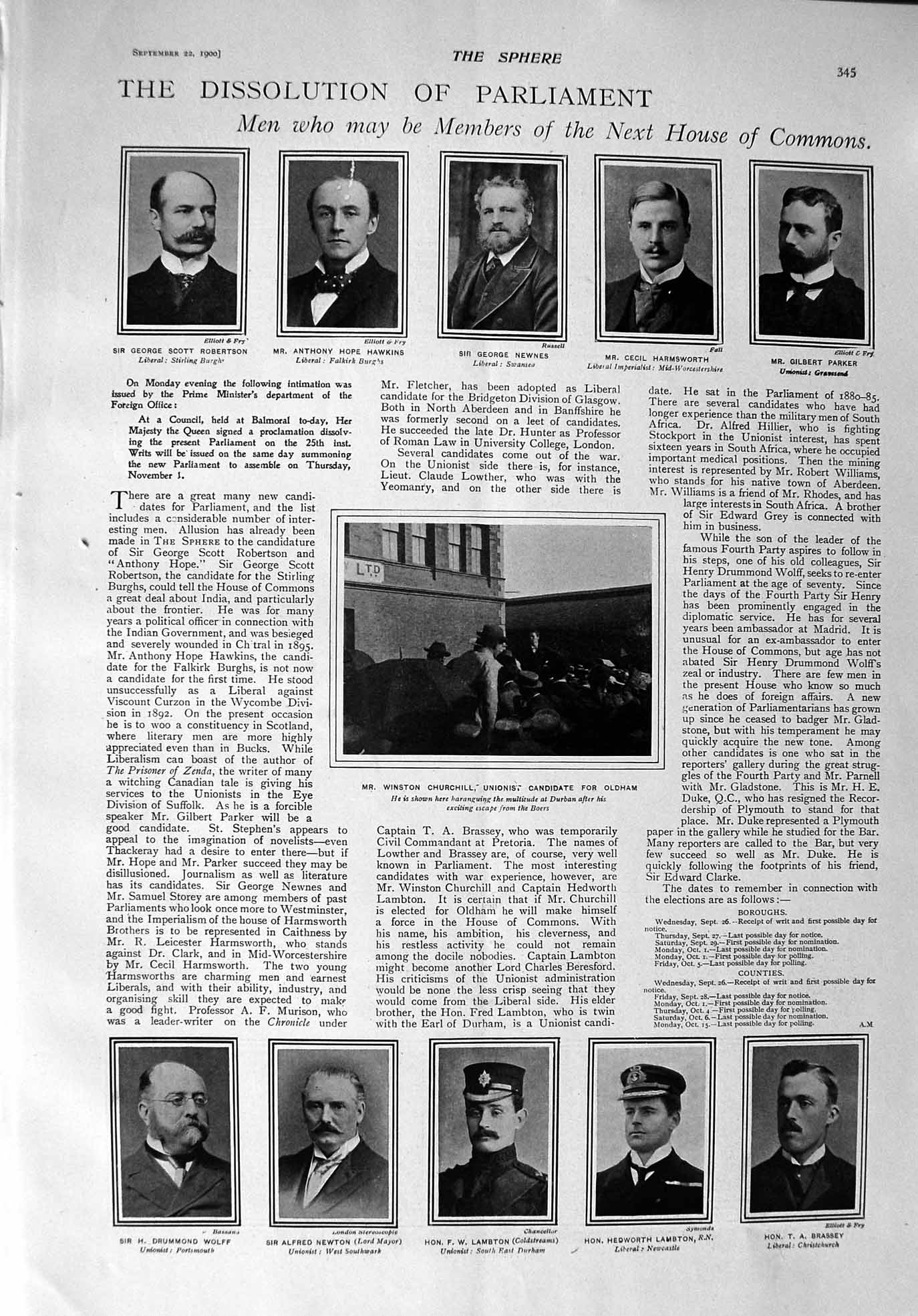 Old Antique Print 1900 Robertson Hawkins Parker Newton King Thabou Moran 20th