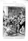 Original Old Antique Print 1900 Lord Mayor Guildhall Tientsin China Sier War