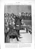 Original Old Antique Print 1900 Henry Campbell-Bannerman Archbishop Canterbury