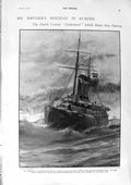 Old Antique Print 1900 Dutch Ship Gelderland Kruger Boer Bandarawela War 20th