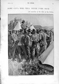 Original Old Antique Print 1900 C.I.V. Siers War Cave Consuelo Cove Mylodon