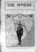 Original Old Antique Print 1900 Private War Sier Banner Corps George Cross 20th