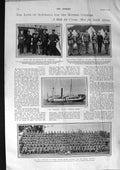 Old Antique Print 1900 War Africa Clare Protector Ship Carrington Oregon 20th