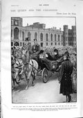 Old Antique Print 1900 Queen Victoria Otter Windsor Earl Lathom Bretton 20th