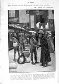 Original Old Antique Print 1900 HousehCavalry War Africa Egypt Mummy Museum
