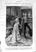 Old Antique Print 1900 Haymarket Theatre Mannering Anstruther Ice Ferry 20th