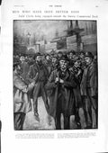 Original Old Antique Print 1900 Tally Clerks Surrey Dock War Africa Maritzburg