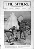 Original Old Antique Print 1900 Christmas Pudding Veldt War Siers Camp Fire
