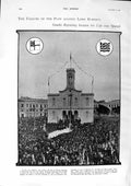 Old Antique Print 1900 Lord Roberts Greek People Ludgate Hill London Fire 20th