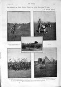 Original Old Antique Print 1900 War Siers South Africa Atkins Theatre Alice
