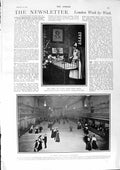 Original Old Antique Print 1900 Lewis Carroll Ormond Hospital Skating Salisbury