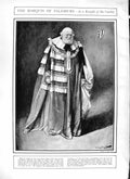 Original Old Antique Print 1901 Marquis Salisbury Knight Garter Gascoyne-Cecil