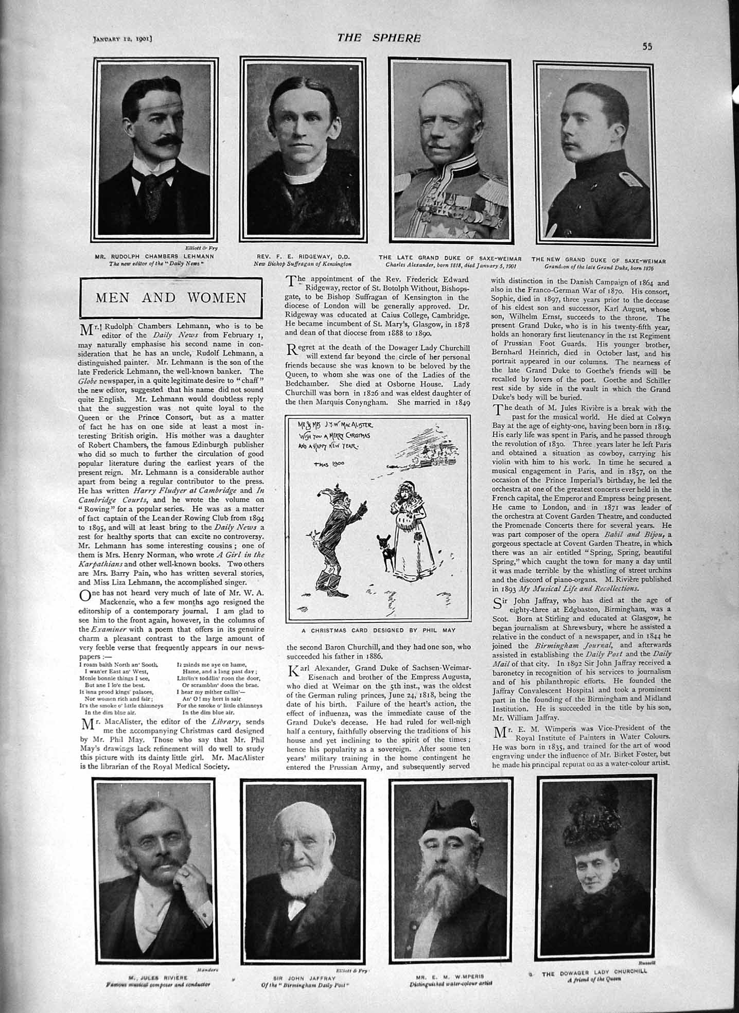 Old Antique Print 1901 Lehmann Ridgeway Jaffray Churchill Ship Miaoulis 20th
