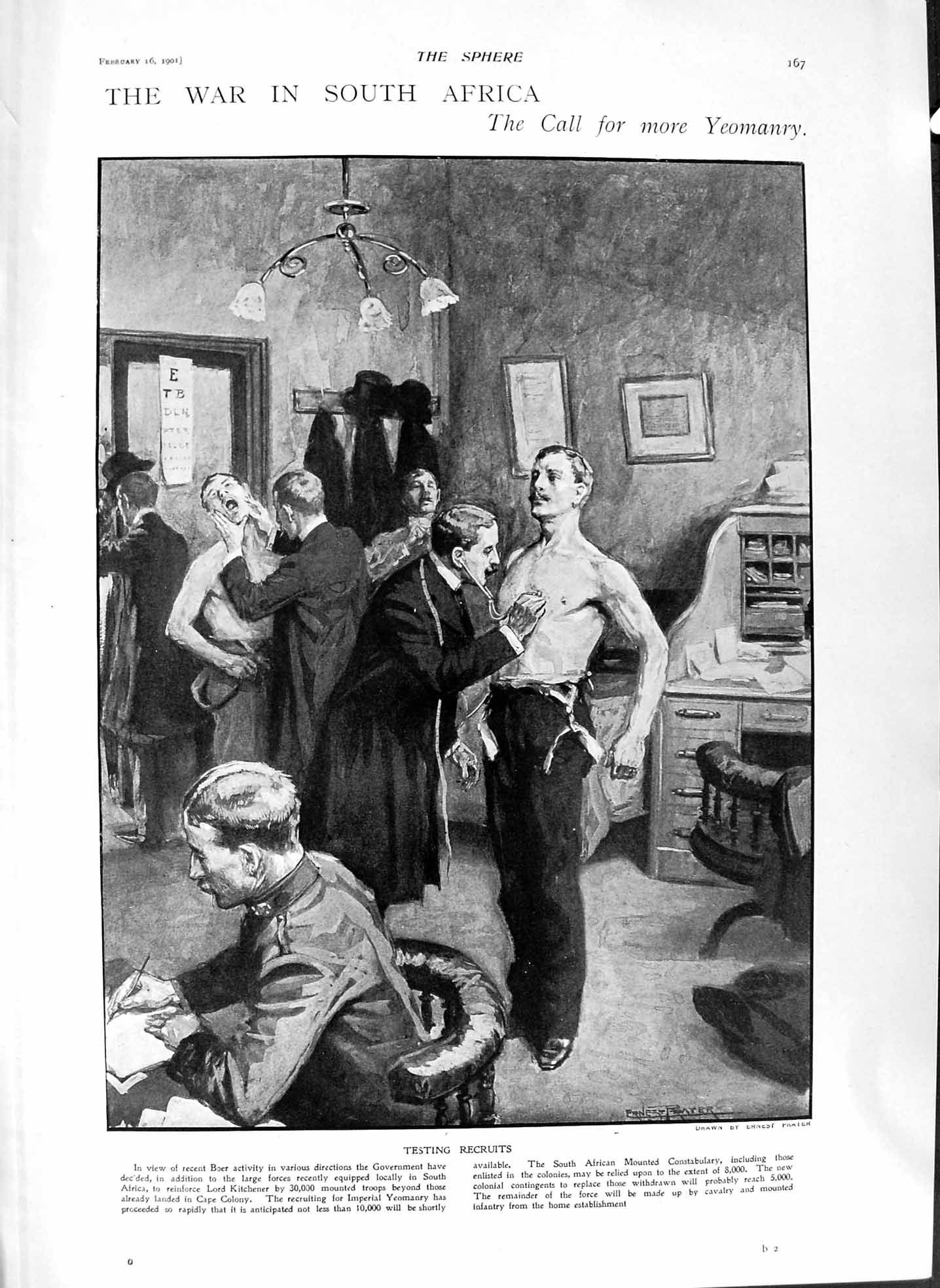 Original Old Antique Print 1901 War Africa Yeomanry King Edward Proclamation