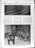 Old Antique Print 1901 King Queen Whitehall Gilded Coach King Milan Ship 20th