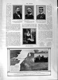 Old Antique Print 1901 Map King Edward Cronberg Beresford Ward Cook Agnew 20th
