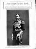 Original Old Antique Print 1901 Portrait Duke Cornwall York Rear-Admiral 20th
