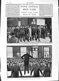 Original Old Antique Print 1901 Post Office Sheffield Comic Crusade Postmaster