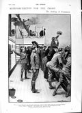 Original Old Antique Print 1901 Sailing Yeomanry Mohawk Ship Dundonald War Dog