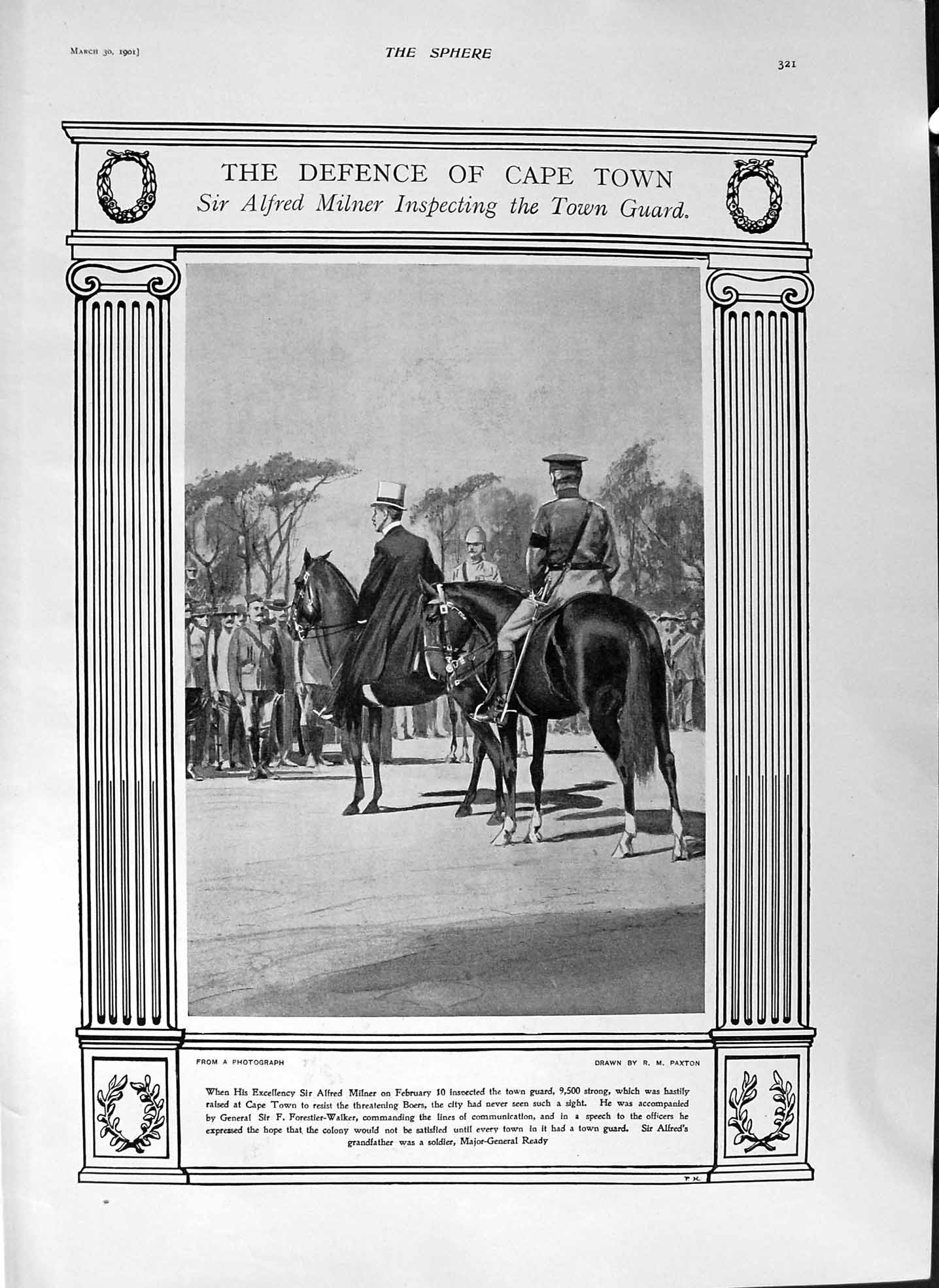 Old Antique Print 1901 Alfred Milner Cape Town War Seddon Togia Mangaia 20th