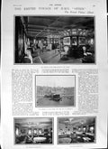 Old Antique Print 1901 Ship Ophir Malta Harbour Dainton Theatre Hawtrey 20th