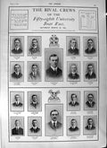 Original Old Antique Print 1901 University Boat Race Maitland Hale Statue Hugo