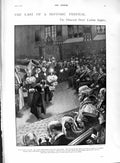 Original Old Antique Print 1901 Bluecoats Lenten Supper Petroleum Oil Well Baku